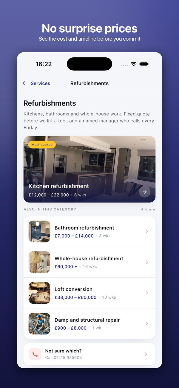 Interior Pro refurbishment prices and lead times